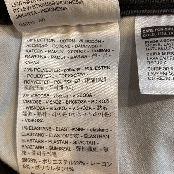 LEVI'S Black 414 Classic Straight Leg Jeans Size 22W - Picture 7 of 10